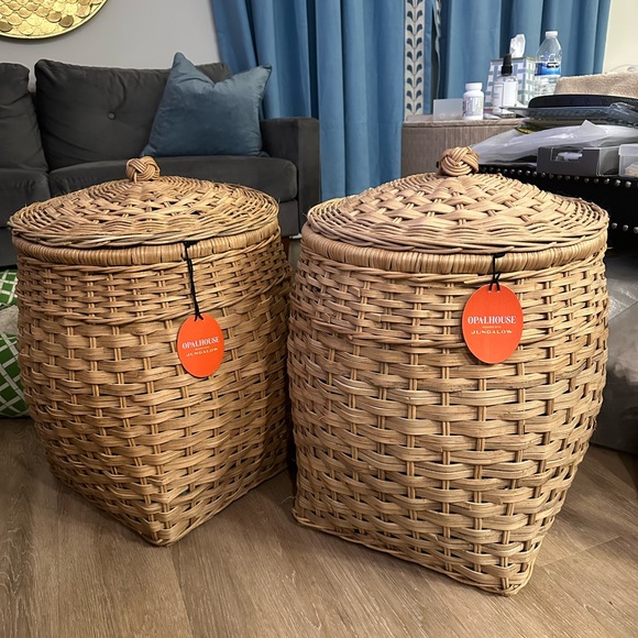 NWT SOLD OUT Opalhouse Target Jungalow RARE Rattan XL Storage Basket Bin w/ Lid - Picture 5 of 10